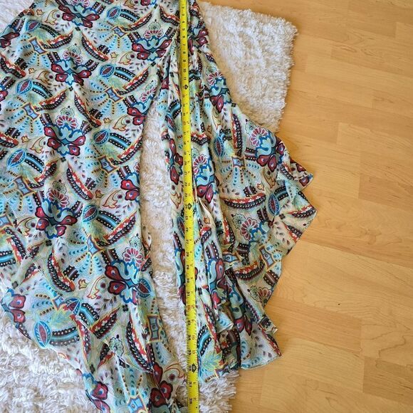 Moda International One Sleeve Top Tunnic 100% Silk Asymmetric Size Medium Y2k - Picture 5 of 8